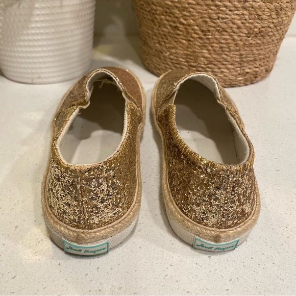 Jack Roger’s Gold Glitter Slip-On Sneakers Women's 6.5M - Picture 4 of 7